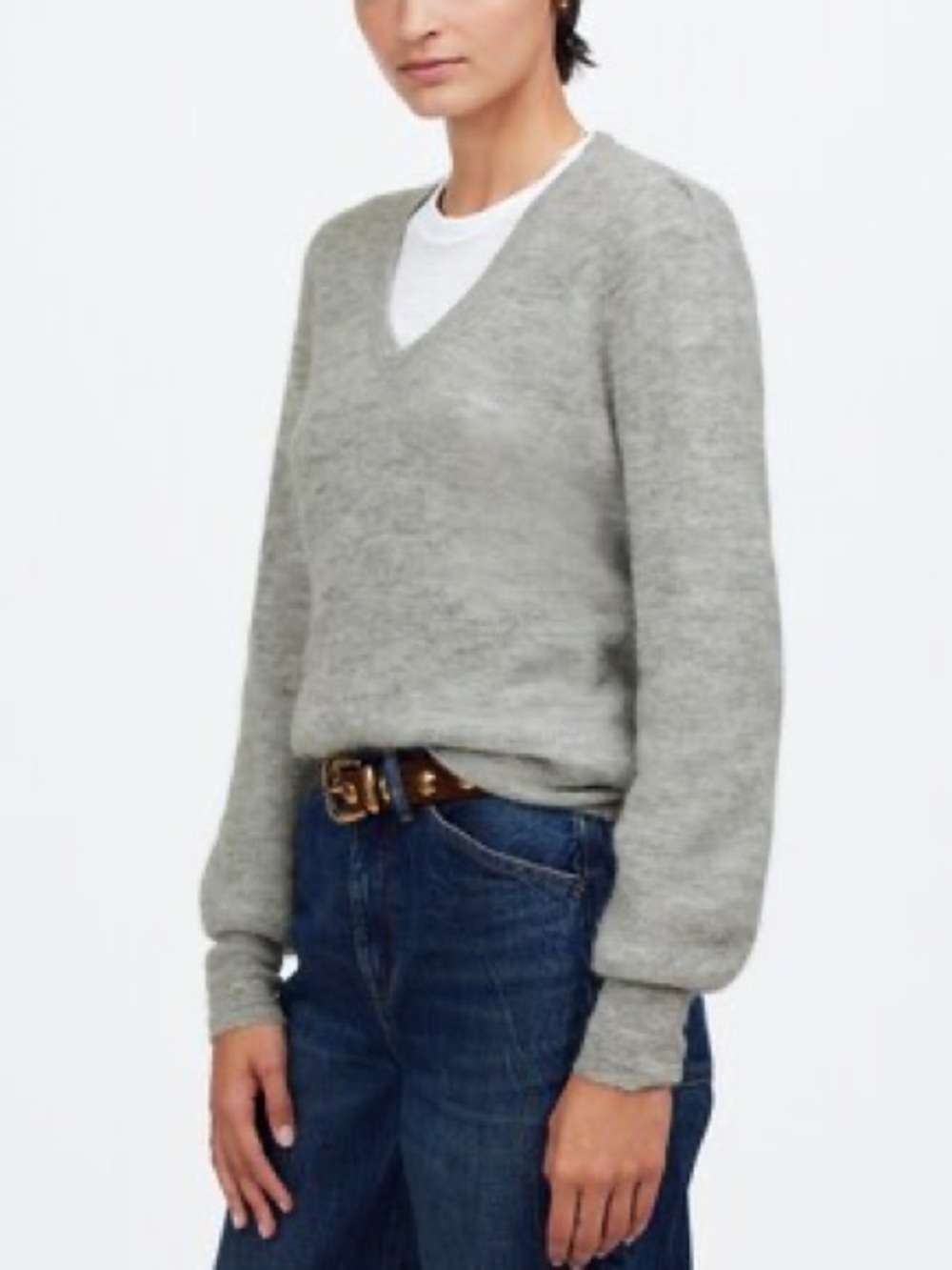 Madewell Alpaca Blend Lightweight Knit Sweater Size XL